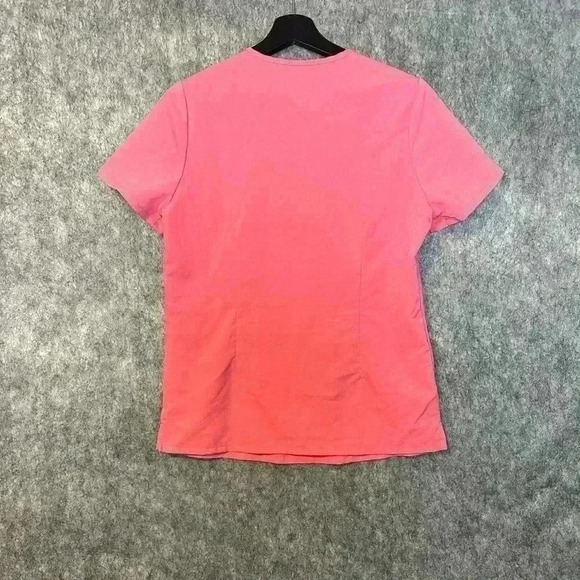 Figs Women's Pink V-Neck Top - Picture 3 of 4